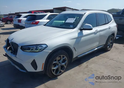 2022 BMW X3 Sdrive30I из США, поврежденный, VIN 5UX43DP07N9K45496